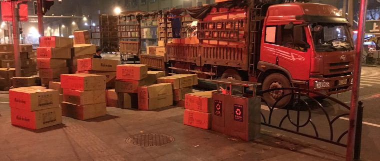 Teamcoach en Shanghai - Cajas apiladas